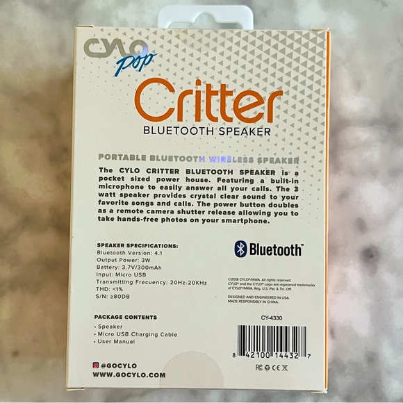 New Critter Bluetooth Speaker and Camera Remote - Picture 4 of 7